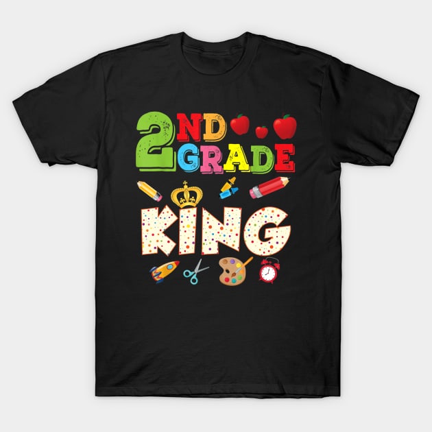 2nd Grade King Second Grader Back To School Kid Student T-Shirt by FONSbually